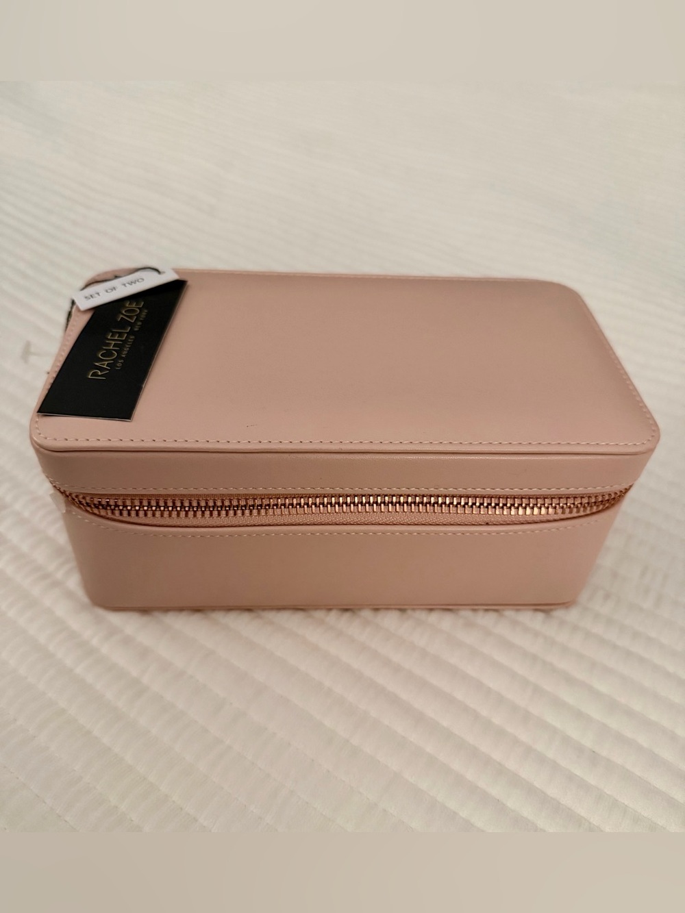 🌟 NWT Rachel Zoe 2-Piece Travel Jewelry Case Set – Blush Pink & Rose Gold 🌟